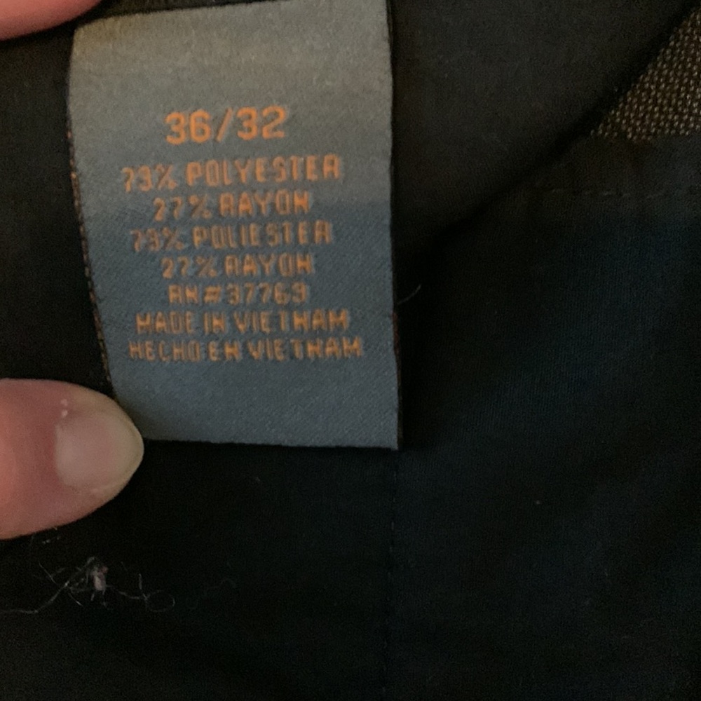 John Henry Men’s Dress Pants Charcoal Cuffed Leg Size 36-32 - Picture 12 of 13